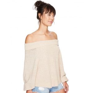 Free People chunky off the shoulder sweater